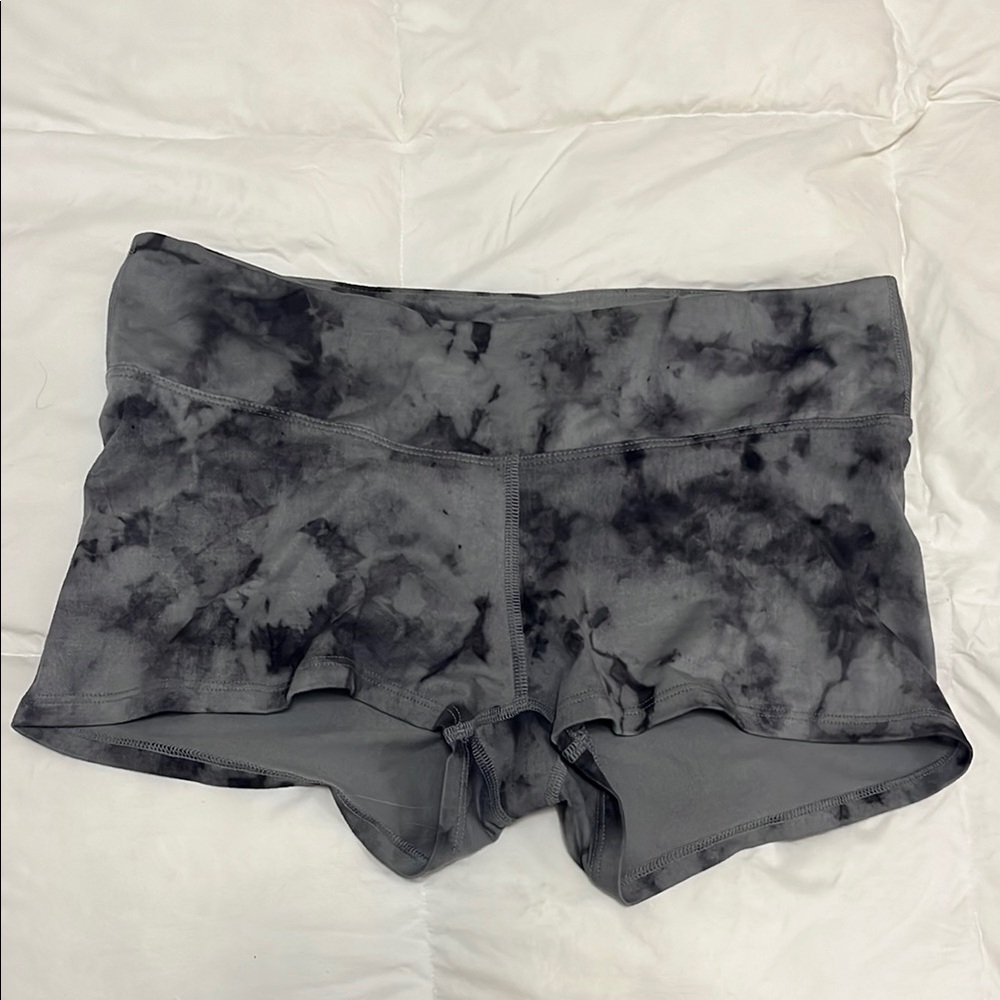 NOBULL Gray and Black Tie-Dye Shorts